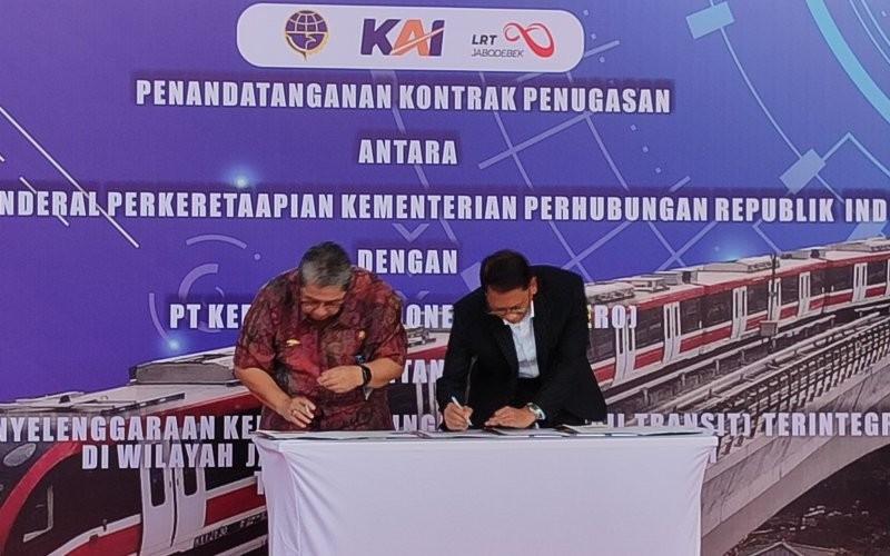 Kemenhub Dan KAI Teken Perjanjian PSO LRT Jabodebek 2023 Senilai Rp120