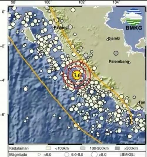 Bengkulu Diguncang Gempa Magnitudo