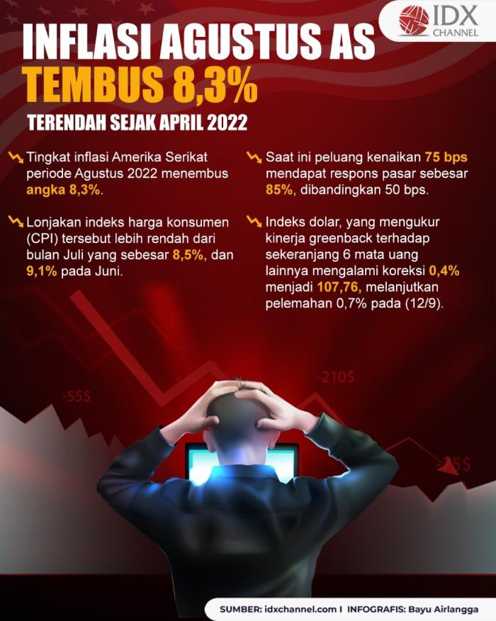 Inflasi Agustus AS Tembus 8 3 Persen Terendah Sejak April 2022