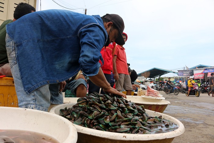 Jelang Malam Tahun Baru Pasar Ikan Muara Angke Dipadati Pengunjung