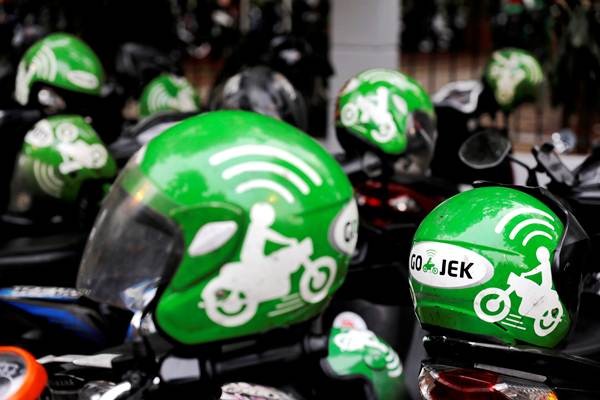 Driver Ojol Protes Tak Dapat BLT Pekerja (FOTO: MNC Media)