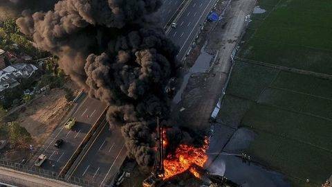 Korban yang mengalami luka bakar saat ini sejumlah 35 orang. (Foto: MNC Media)