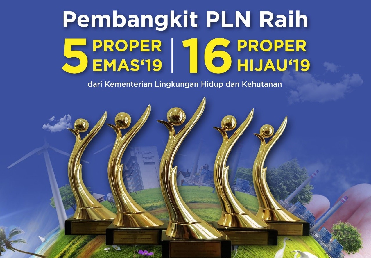 Pembangkit PLN Raih 5 PROPER Emas dan 16 PROPER Hijau di 2019. (Foto: Ist)