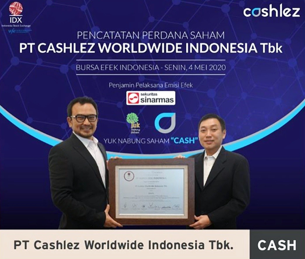 Jadi Emiten ke-27 di 2020, Cashlez Worldwide Indonesia Resmi Melantai di Bursa. (Foto: Ist)