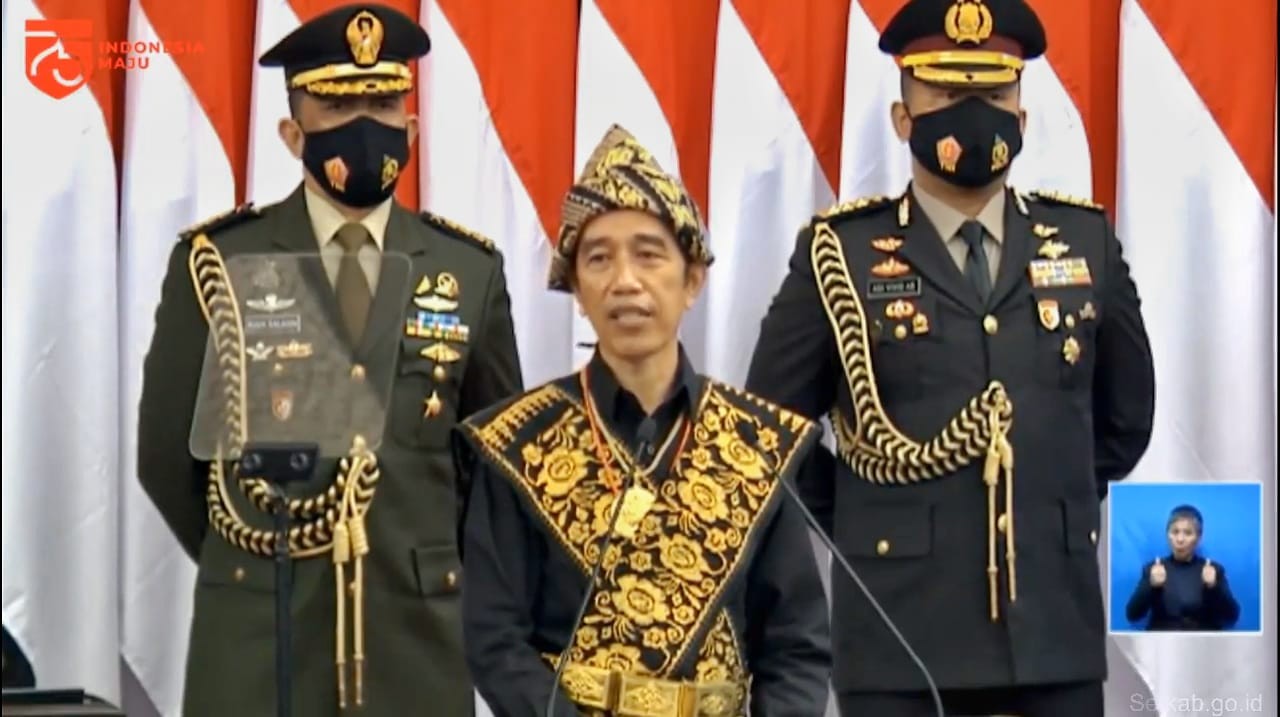 Berbaju Adat NTT, Presiden Sampaikan Pidato Kenegaraan di Gedung Nusantara. (Foto: Ist)