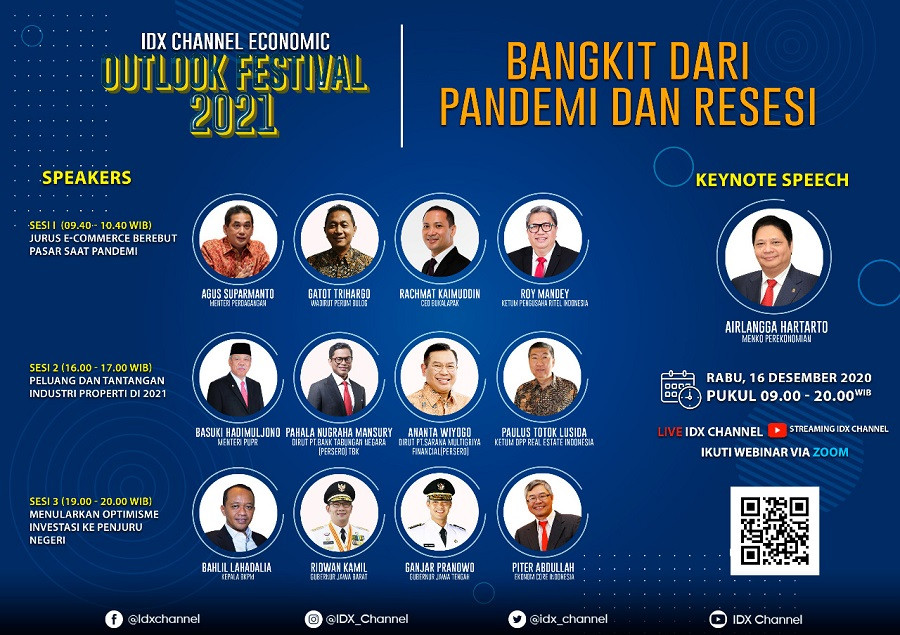 IDX Channel Festival Outlook 2021, Semangat Bangkit dari Pandemi & Resesi. (Foto: Tim Grafis IDX Channel)