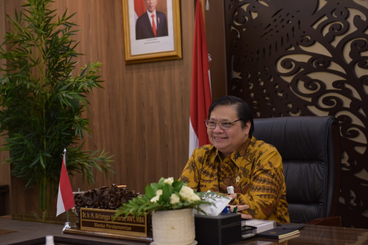 Economic Outlook Festival 2021, Airlangga Yakin Perekonomian Pulih di 2021. (Foto: Kemenko Perekonomian)