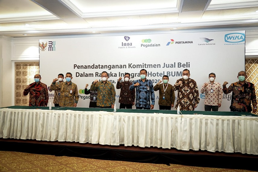 WIKA Realty Jadi Induk, Sah! 5 BUMN Setuju Holding Hotel BUMN Dibentuk. (Foto: BUMN)