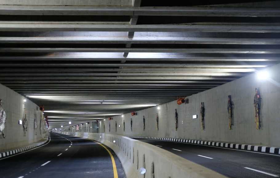 Atasi Kemacetan, Kementerian PUPR Bangun Underpass Bulak Kapal. (Foto ; MNC Media)