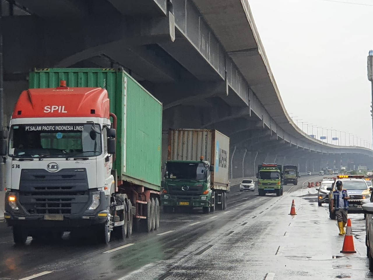 Tol Jakarta-Cikampek Sudah Kembali Normal. (Foto: MNC Media)