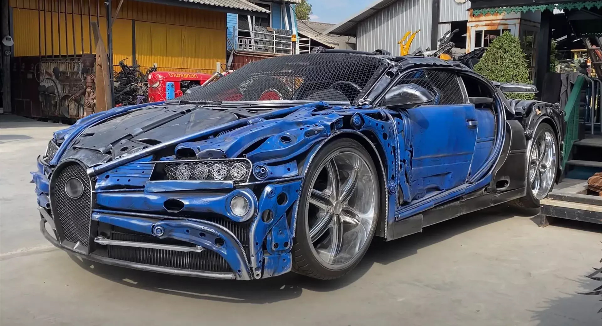 2 Bugatti Chiron ini Berasal dari Besi Tua. (Foto: MNC Media)