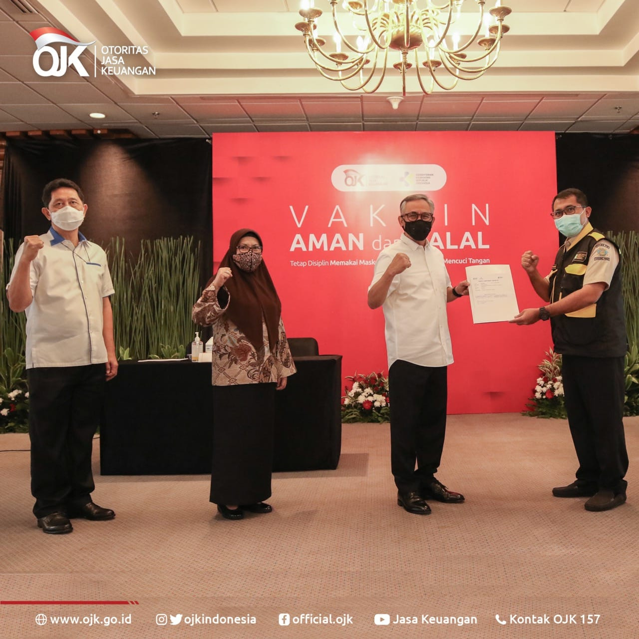 Jalani Vaksinasi Pertama, Ketua OJK Harap Bisa Terbentuk Herd Immunity. (Foto: MNC Media)