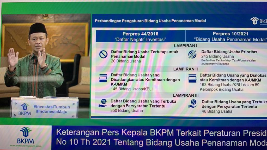 Cabut Izin Investasi Miras, Bahlil : Perpres 10/2021 Tetap Berlaku!