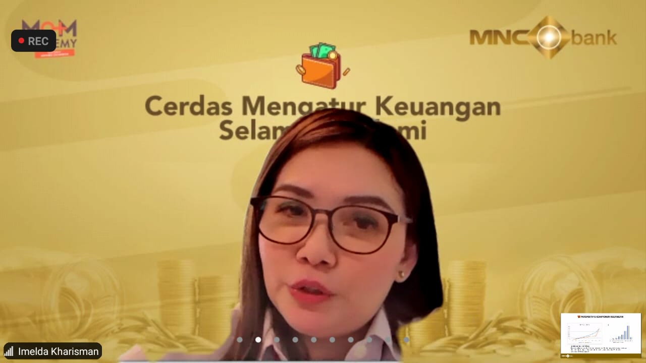 Liabilities Product Development Group Head MNC Bank Imelda Kharisman menjadi narasumber edukasi virtual. (Foto:L MNC Media)