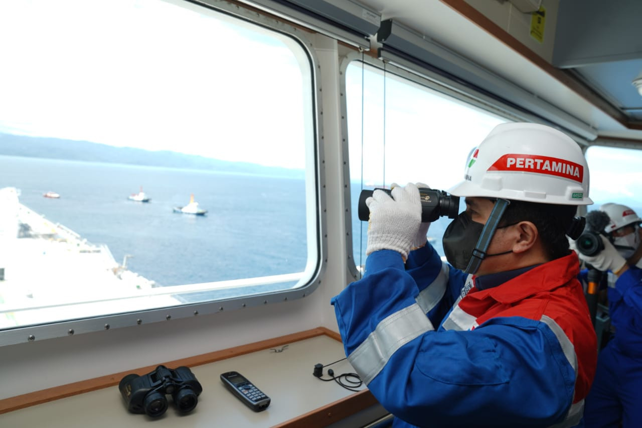 Menteri BUMN Resmikan VLCC PERTAMINA PRIDE, Tanker Raksasa Siap Salurkan Energi. (Foto: MNC Media)