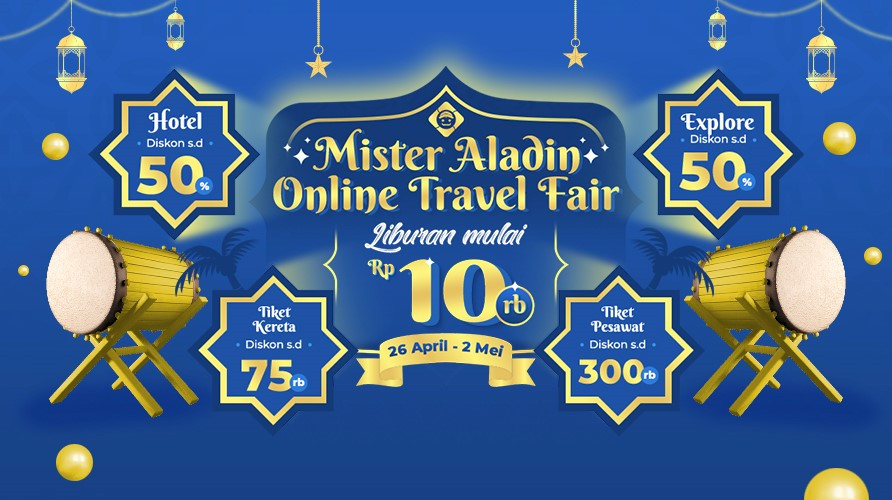 Mantap, Ada Liburan Mulai Rp10.000 di Mister Aladin Online Travel Fair 2021! (Foto: MNC Media)