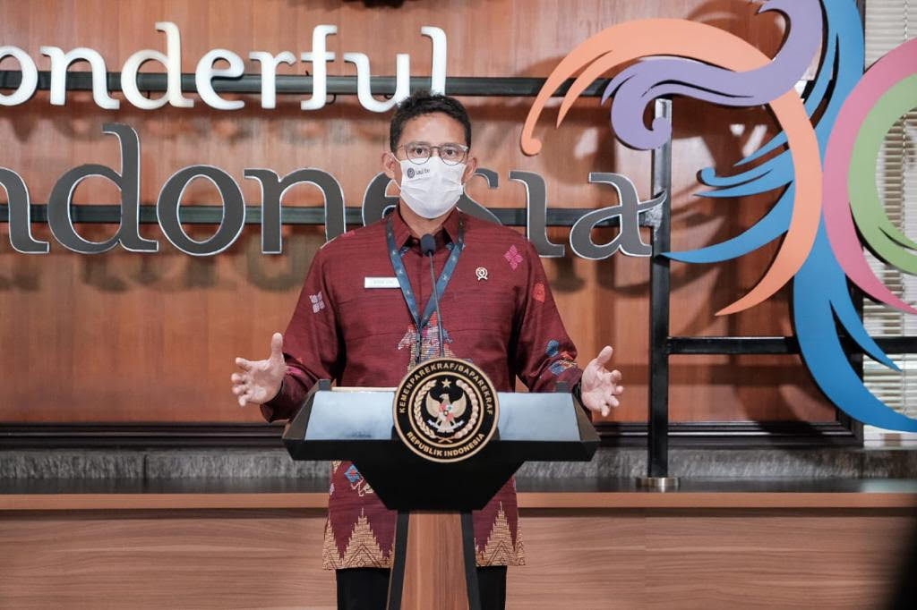 Sandiaga Uno Minta Prokes Daerah Wisata Diperketat Saat Libur Lebaran (FOTO: MNC Media)