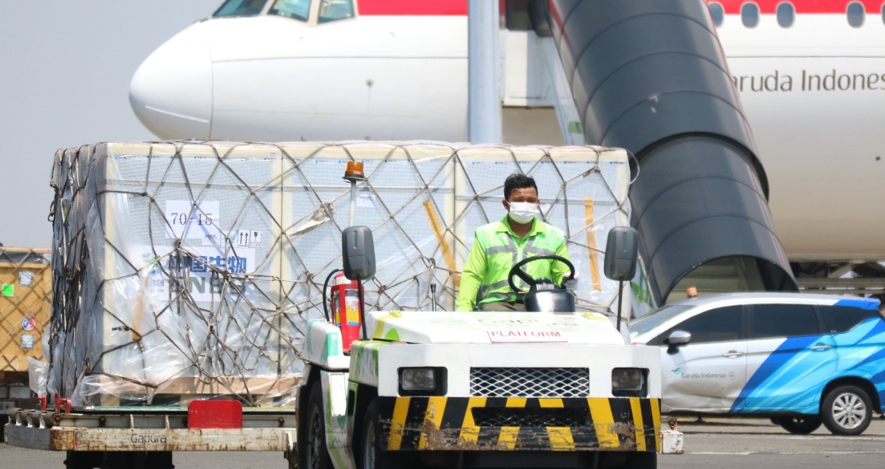 Indonesia Terima Bantuan 500 Ribu Vaksin Sinopharm dari PEA. (Foto : MNC Media)
