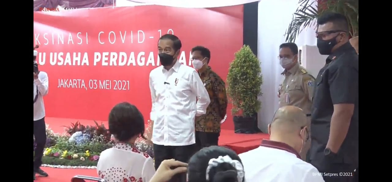 Presiden Jokowi Pantau Vaksinasi di Thamrin City (FOTO: MNC Media)