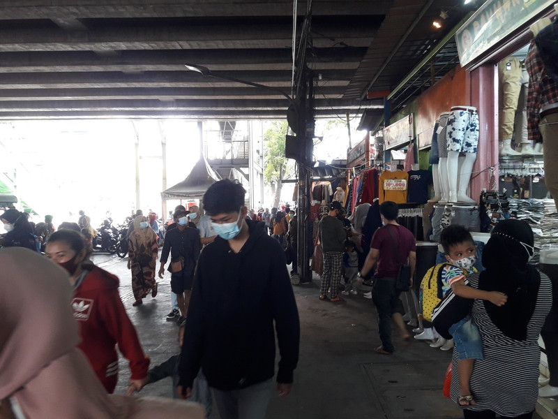 Usai Penuh Sesak, Begini Situasi di Pasar Tanah Abang. (Foto: MNC Media)