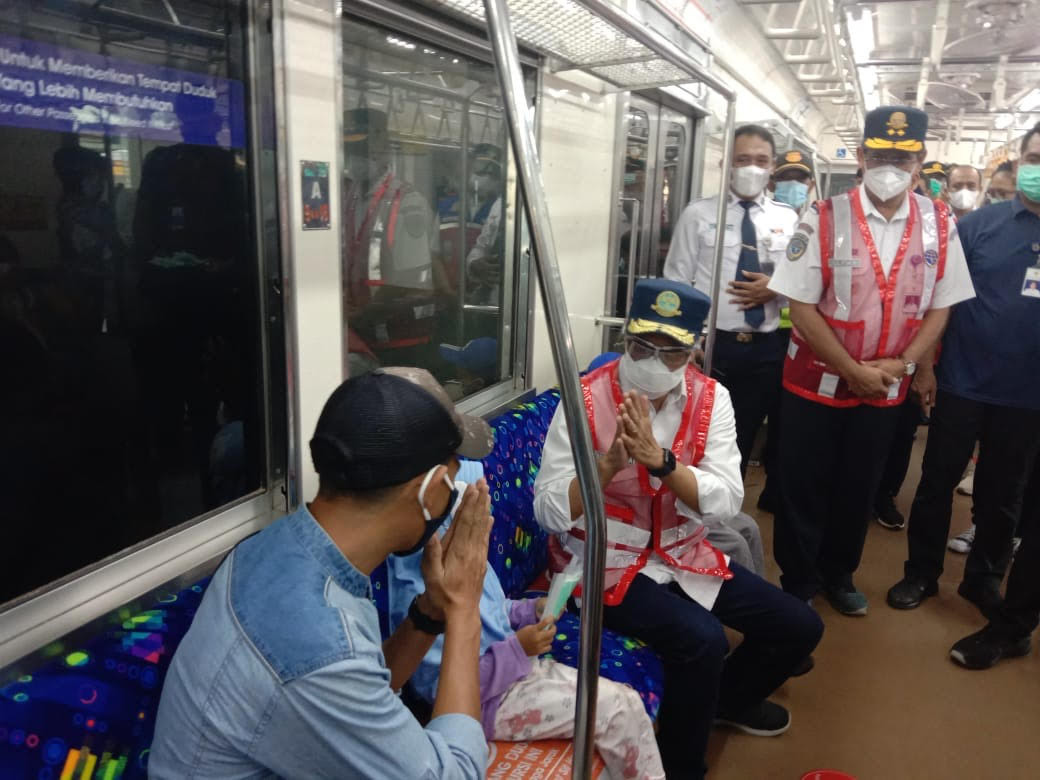 H+2 Lebaran, Menhub Tinjau Kondisi Stasiun Senen. (Foto : MNC Media)