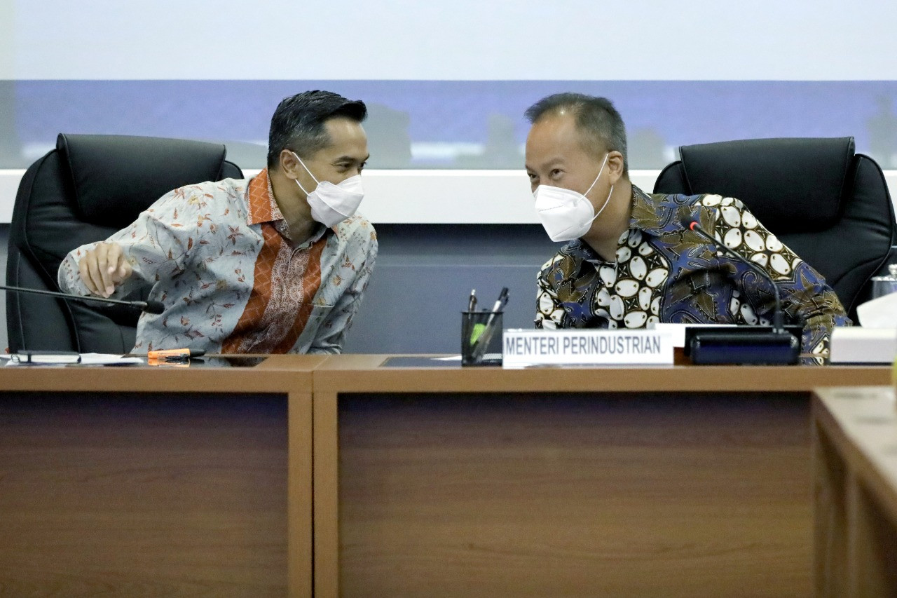 Bertemu Anindya Bakrie, Menperin: Kadin Butuh Pemimpin yang Tegas (FOTO:MNC Media)