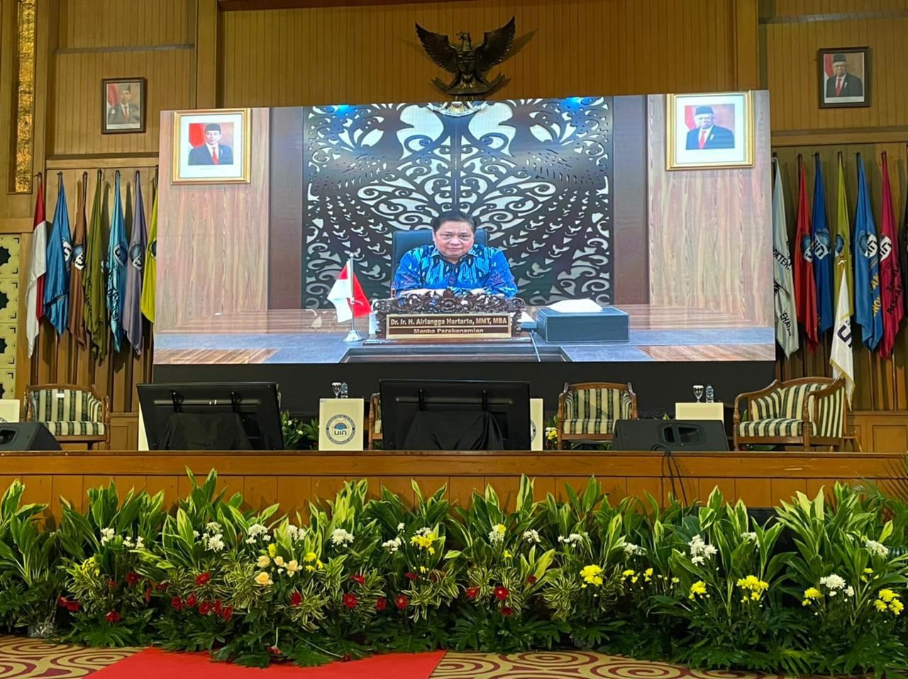 Dorong Kualitas SDM, Airlangga: Perguruan Tinggi Dukung Kemajuan Ekonomi. (Foto : MNC Media)