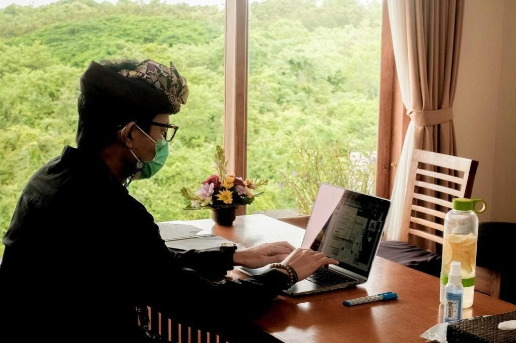 Sandiaga Salahuddin Uno mengapresiasi pelaksanaan Musyawarah Nasional (Munas) Kamar Dagang Indonesia (Kadin) ke-VIII di Bali. (Foto: MNC Media)