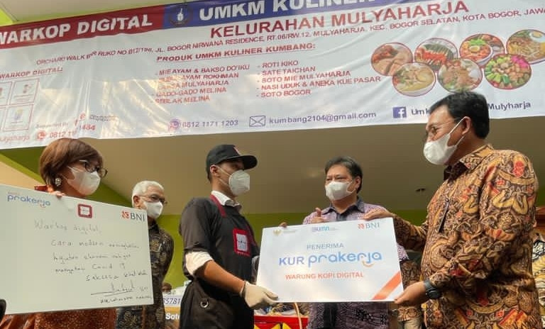 Airlangga Apresiasi KUR BNI Melanjutkan Estafet Program Kartu Prakerja. (Foto: MNC Media)
