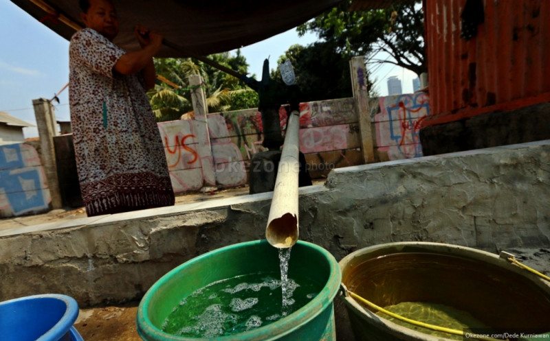 Perusahan Air Minum Jakarta hanya bisa mencapai 62 Persen perumahan warga. (Foto: MNC Media)