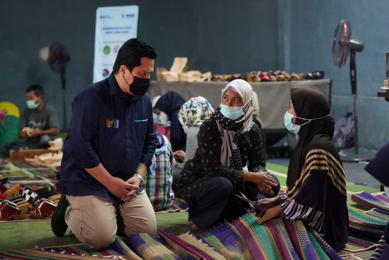 Erick Thohir Tengok Hasil Kerja BUMN Untuk Tingkatkan Kualitas Pelajar dan Perempuan. (Foto: MNC Media)