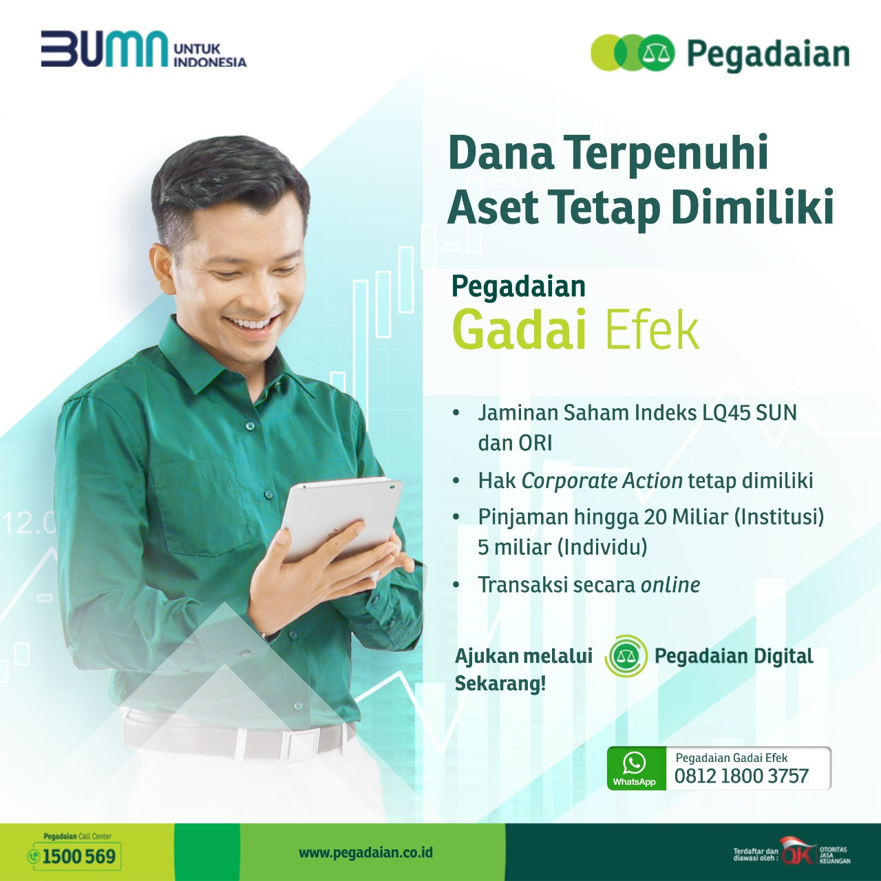 Intip Cara Tambah Modal Investasi Dengan Gadai Efek Pegadaian. (Foto: Pegadaian)