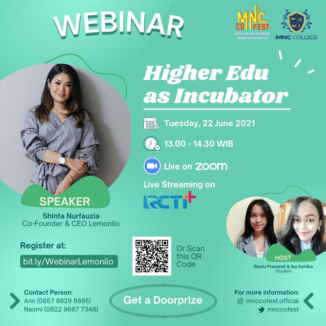 MNC College Gelar Webinar Inspiratif Memulai Bisnis Startup (FOTO: MNC Media)