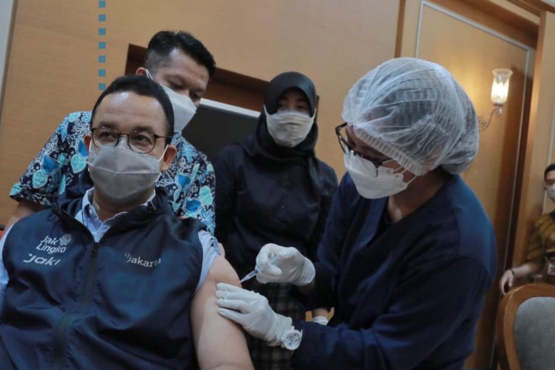 Ternyata! Anies Baswedan Sudah Divaksin AstraZeneca, Ini Pengalamannya. (Foto: MNC Media)