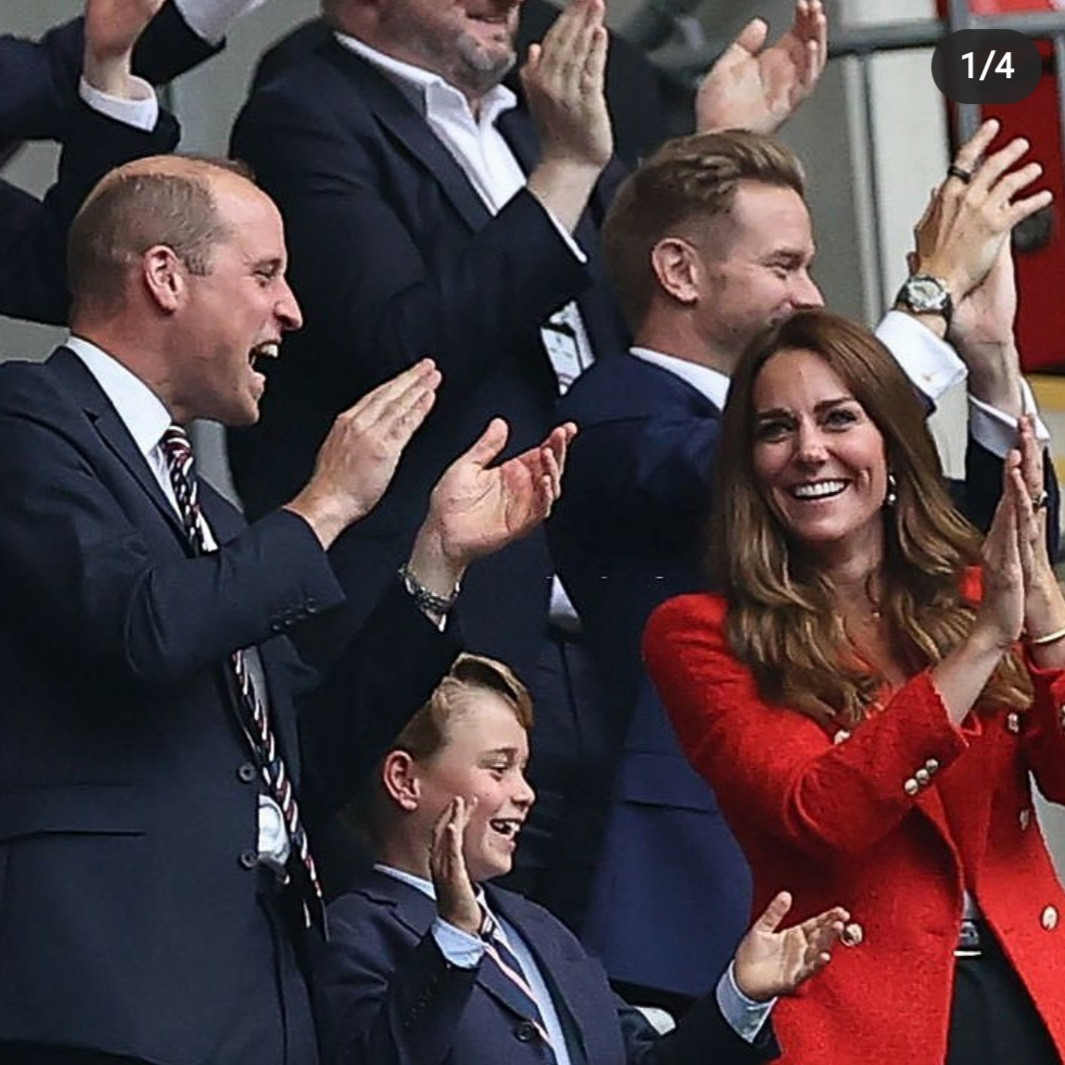 Kate Middleton saat dukung tim Inggris menonton Euro 2020.  (Foto: Instagram)