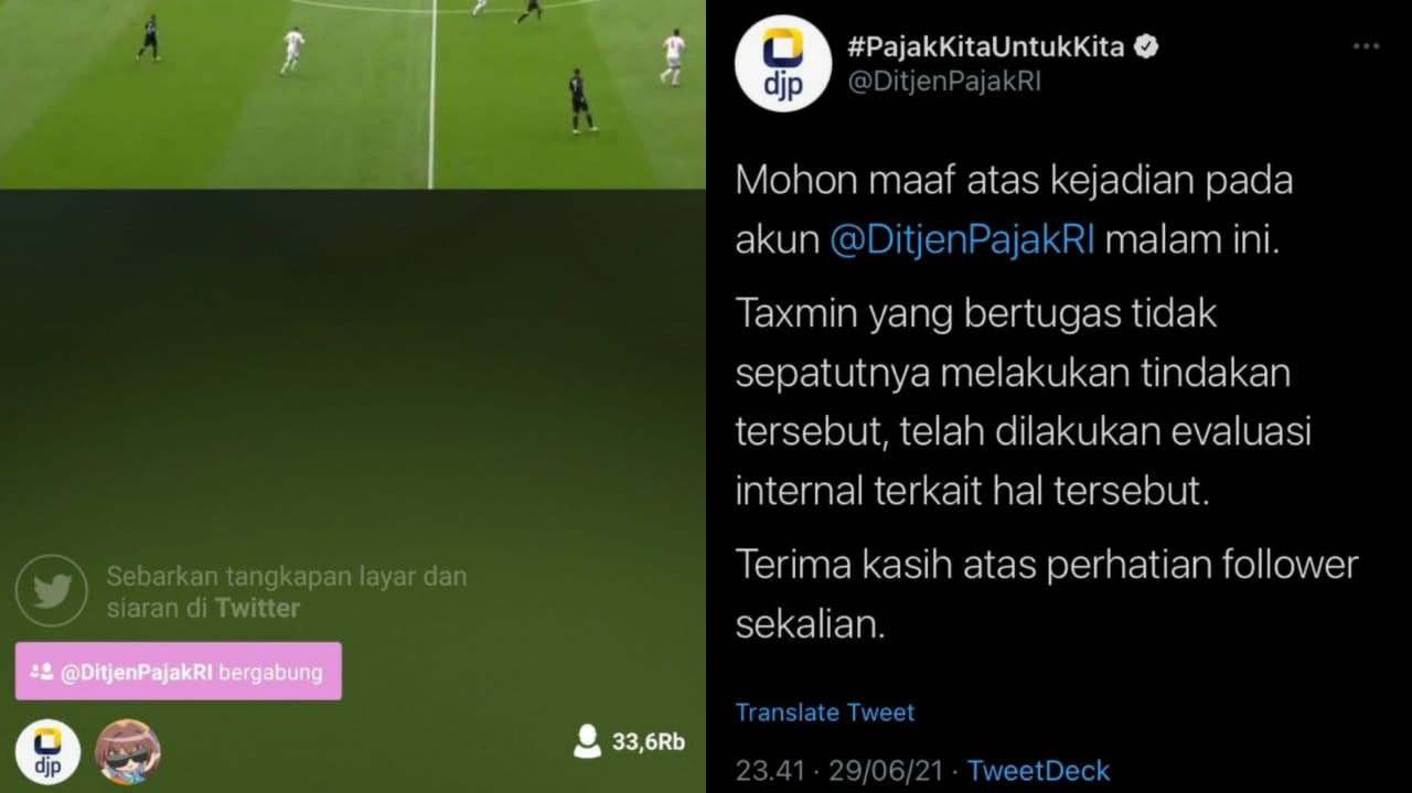 DitjenPajakRI Keciduk Nonton EURO Pakai Streaming Ilegal, Taxmin Minta Maaf. (Foto: MNC Media)