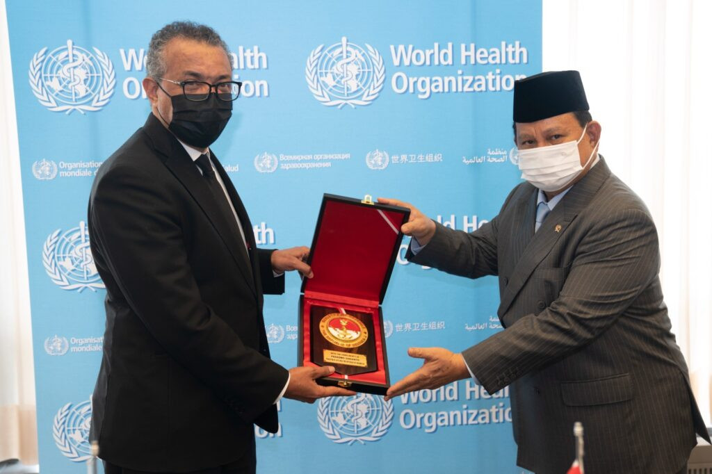 Prabowo dan Dirjen WHO Godok Kerja Sama Penanganan Covid-19 (Dok.MNC Media)