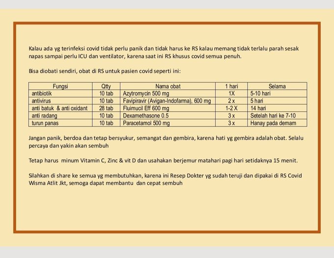 Resep abat covid hoaks (FOTO: MNC Media)