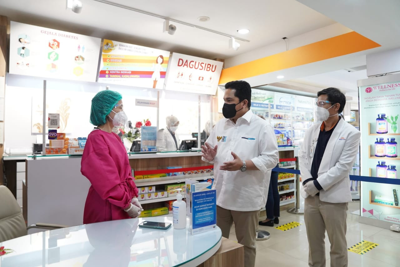 Erick Thohir Minta BUMN Farmasi Tindak Tegas Penimbun Ivermectin. (Foto: MNC Media)