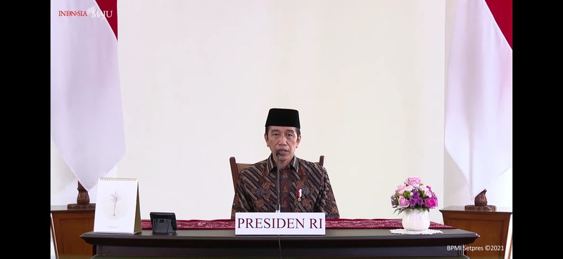 Momen Pray From Home, Jokowi: Saya Bersyukur Ormas Agama Dukung Prokes Pemerintah (Dok.MNC Media)