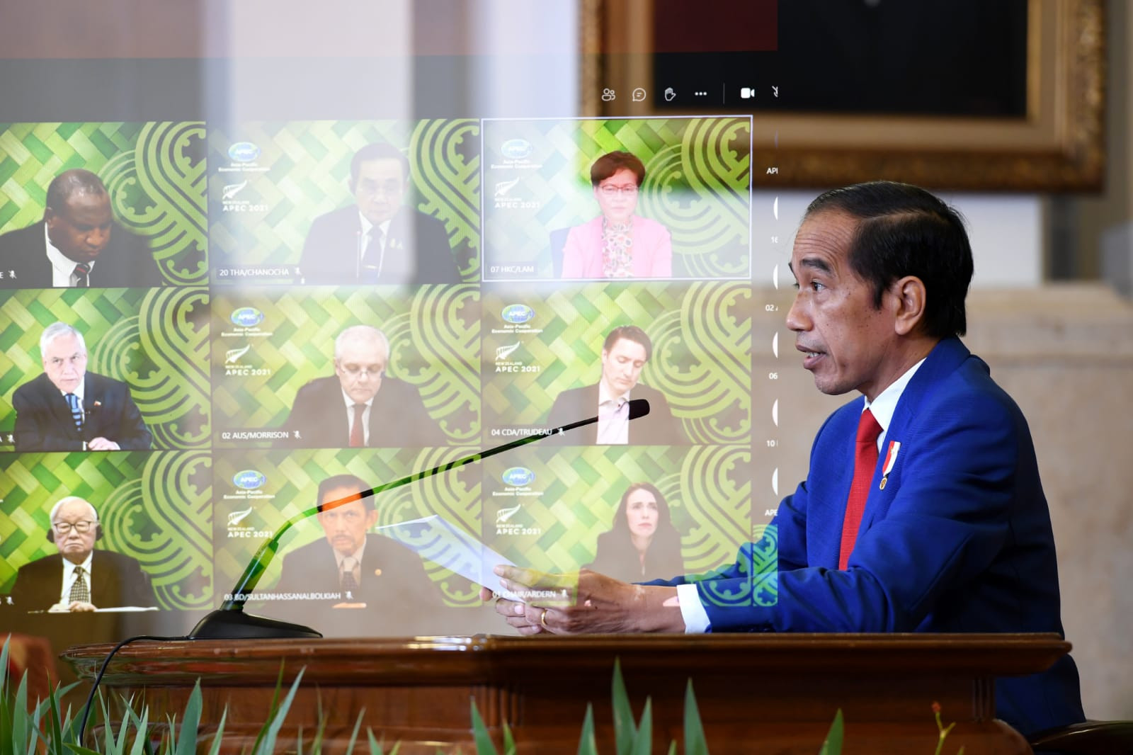 Di Forum APEC, Jokowi Soroti Ketimpangan Vaksinasi Covid-19. (Foto: MNC Media)