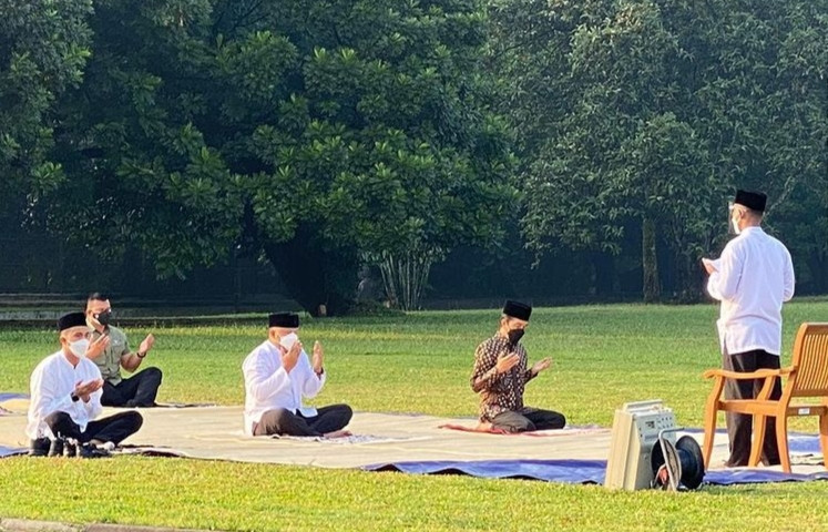 Jokowi Gelar Salat Ied di Istana Bogor, Ini Suasananya. (Foto: MNC Media)