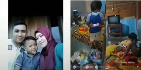 Bocah berusia 10 tahun harus ditinggal orangtuanya yang meninggal dunia karena Covid-19. (Foto: Okezone)