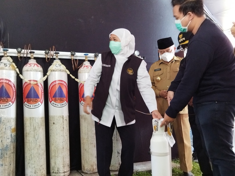 Gubernur Jatim Khofifah Resmikan Layanan Oksigen Gratis Bagi Warga Malang RayaÂ  (Dok.Ist)