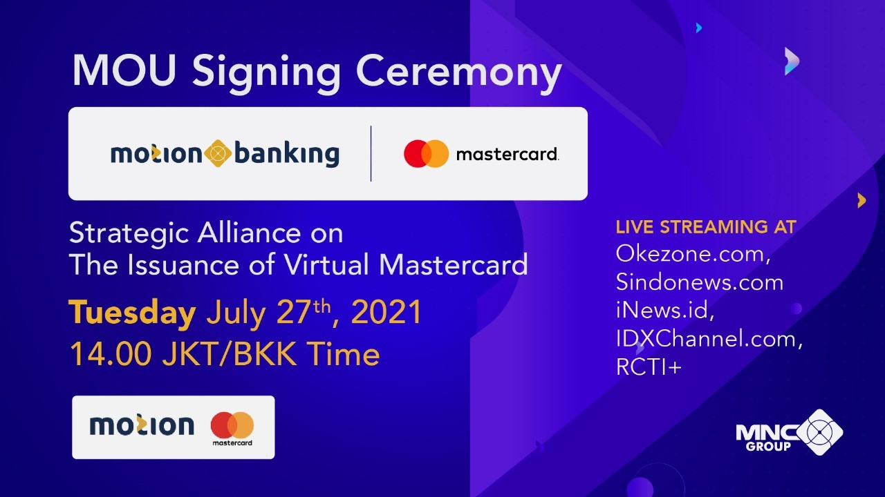 Yuk Jadi Saksi Kolaborasi Strategis MotionBanking dan Mastercard Pukul 14.00 Ini, Daftar di Sini. (Foto: MNC Media)