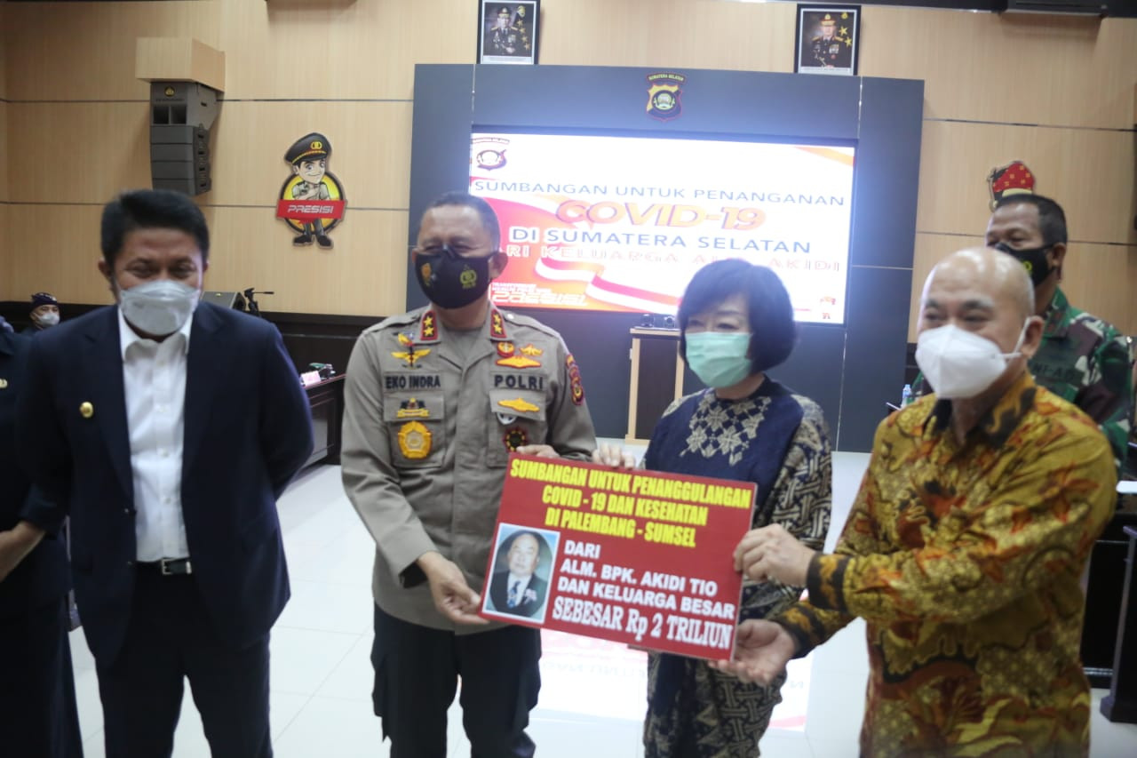 Bantuan Rp2 Triliun Ternyata Hoax, Anak Akidi Tio Digiring ke Mapolda Sumsel (FOTO: MNC Media)