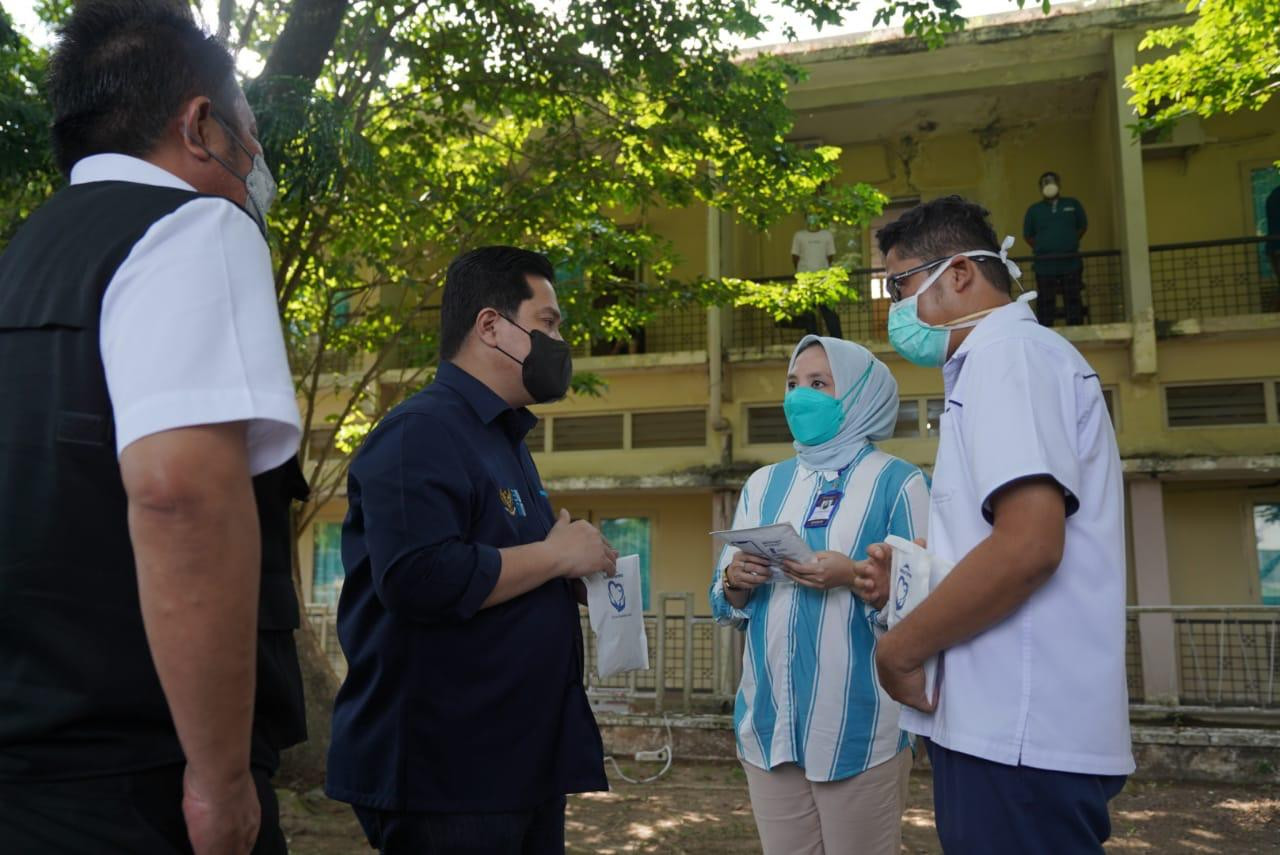 Erick Pastikan Karyawan BUMN yang Isoman di Sumsel Terjamin Obat-obatan (FOTO:MNC Media)