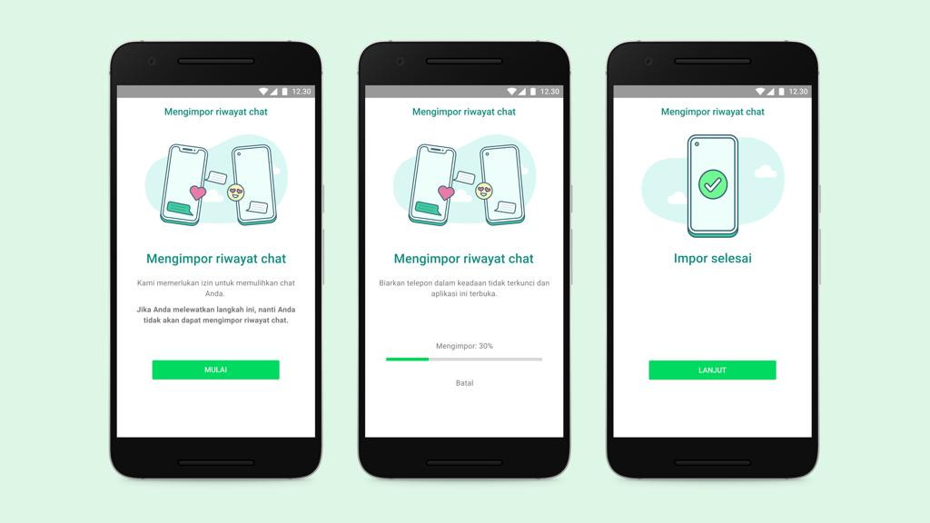 WhatsApp mengumumkan fitur baru yang memungkinkan pengguna memindahkan riwayat chat dari ponsel satu ke ponsel lainnya. (Foto: MNC Media)