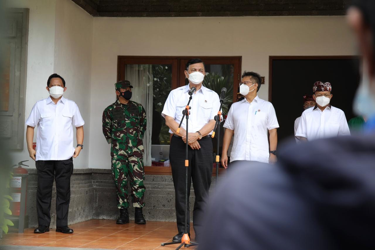 Luhut Ungkap Penyebab Kasus Covid-19 di Bali Melonjak Tinggi (FOTO: Kemenko Marves)