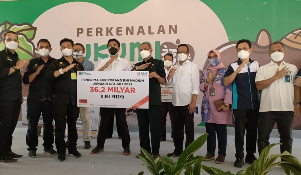 Mentan Syahrul Serahkan Dana KUR Rp86 Miliar kepada 2.540 Petani Porang. (Foto: MNC Media)